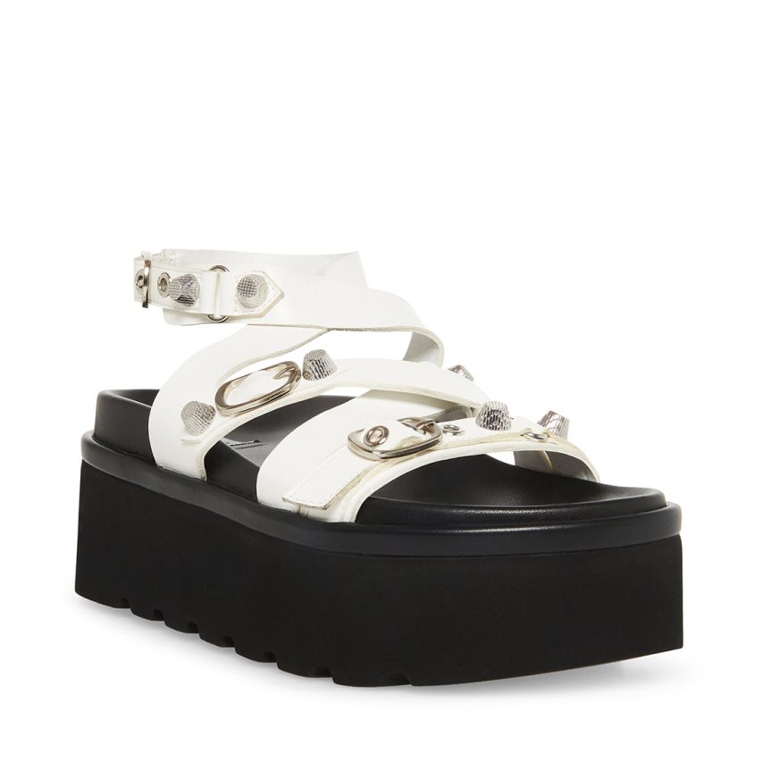 Sandalias de Plataforma Steve Madden Brant Mujer Blancas | ES XRE9S8